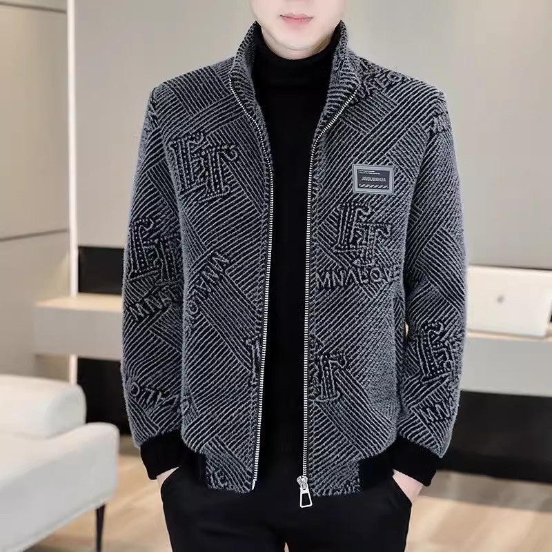 Men's Fashionable Warm Casual Stand-up Collar Jacket