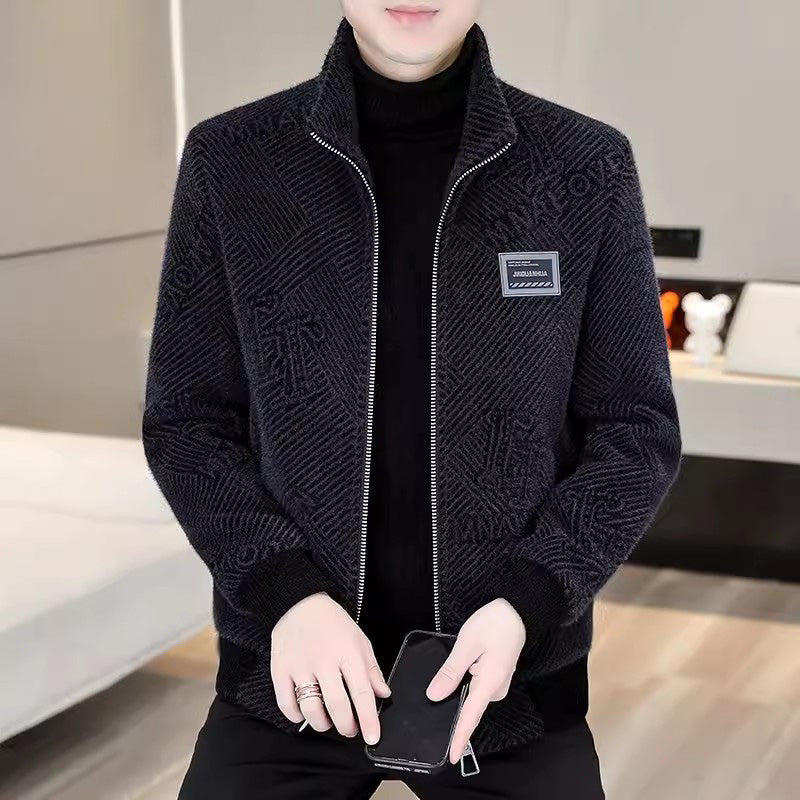 Men's Fashionable Warm Casual Stand-up Collar Jacket