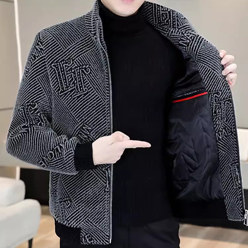 Men's Fashionable Warm Casual Stand-up Collar Jacket