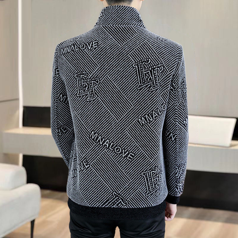 Men's Fashionable Warm Casual Stand-up Collar Jacket
