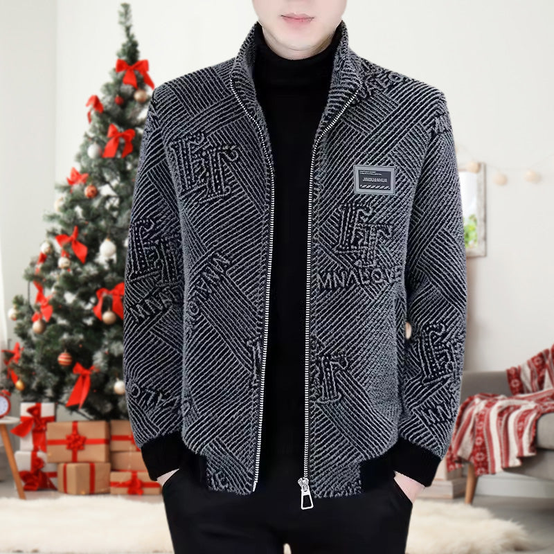 Men's Fashionable Warm Casual Stand-up Collar Jacket